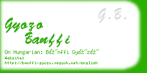 gyozo banffi business card